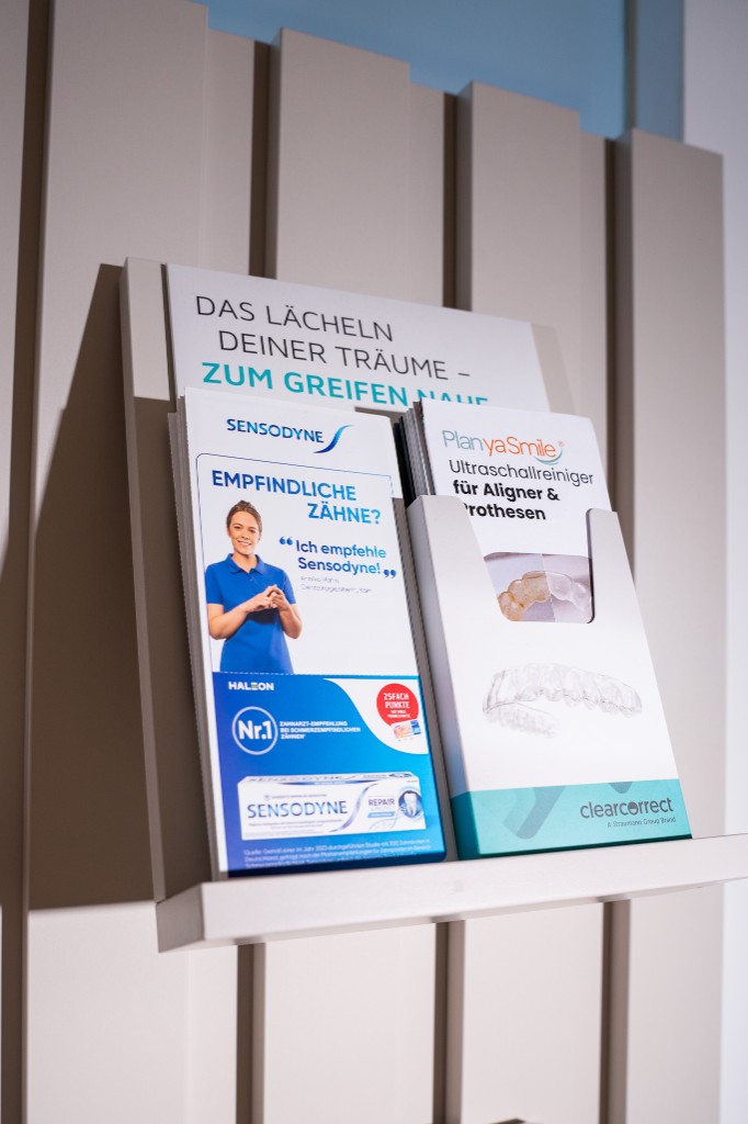 Informationsmaterial und Produkte in der Ordination