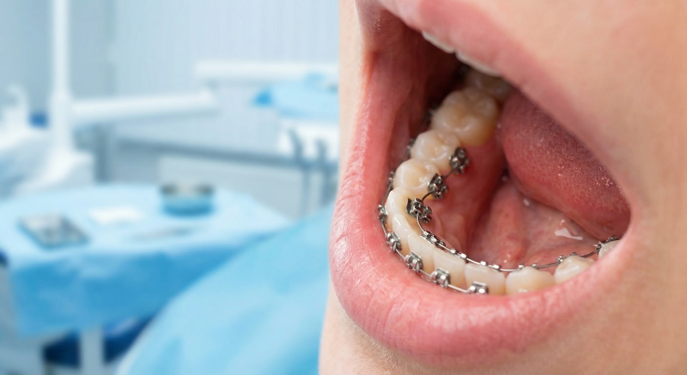 Unsichtbare Lingualzahnspange